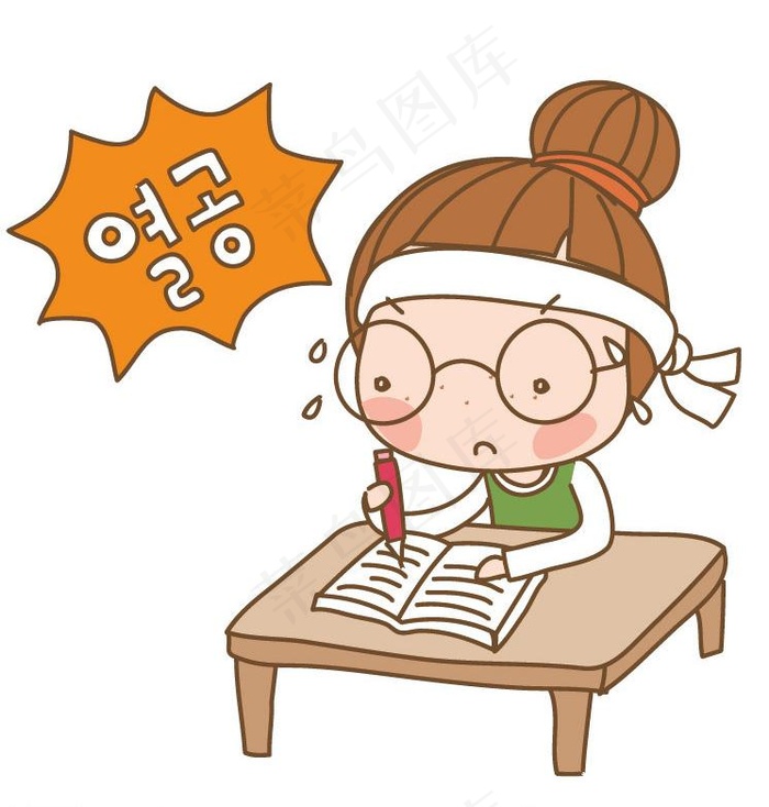 生病 卡通儿童图片ai矢量模版下载