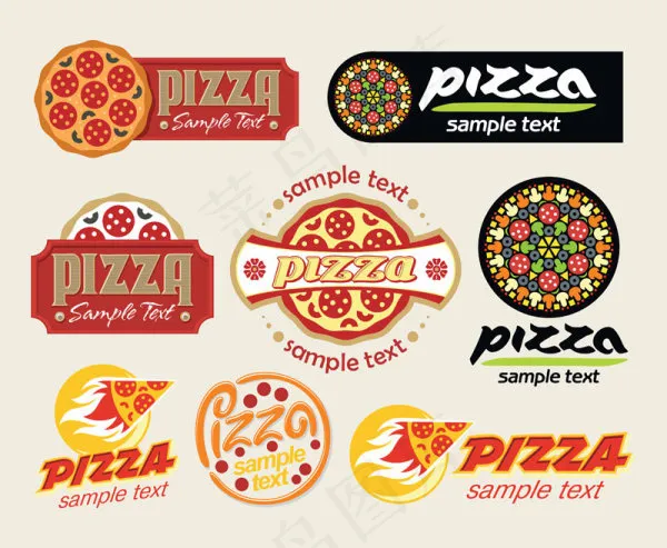 卡通pizza01—矢量素材eps,ai矢量模版下载