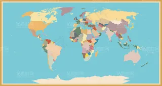 精美世界地图设计矢量素材