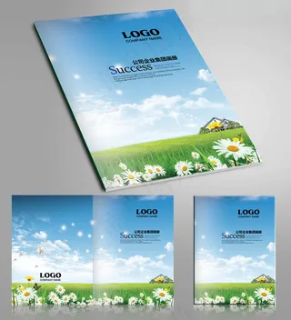 向日葵绿色低碳环保画册设计