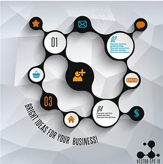 褶皱链接信息图图片