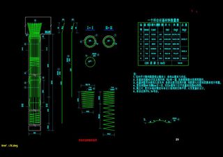 桥台桩基钢筋构造图cad图