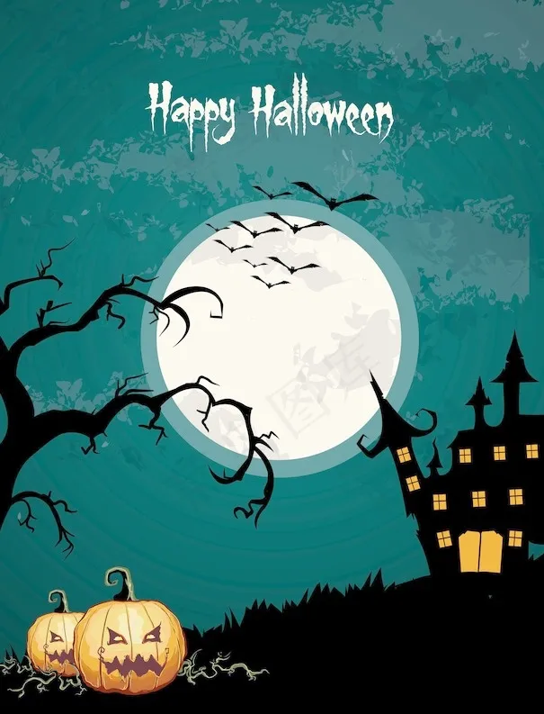 背景矢量万圣节南瓜