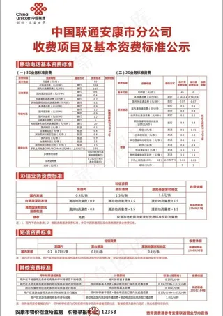 联通资费图片