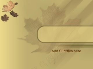 枫树叶背景PPT模板