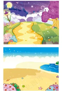 卡通风景图片 卡通风景图片