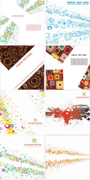 时尚炫彩图形背景矢量素材