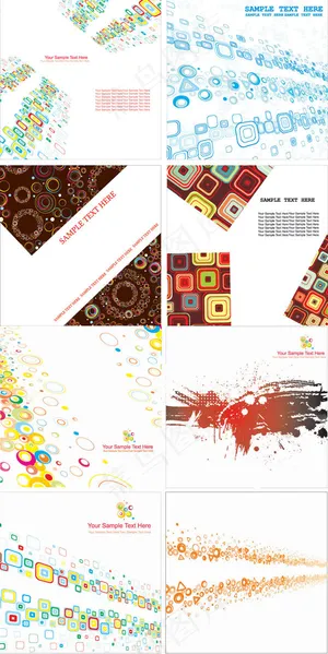 时尚炫彩图形背景矢量素材