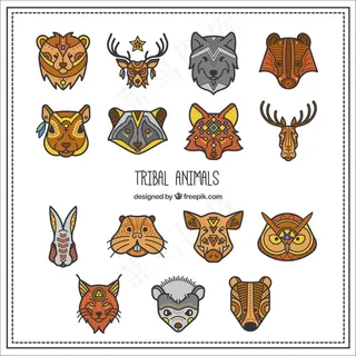 卡通狮子矢量设计