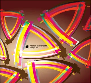 多彩线条同心圆背景矢量素材