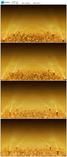 金色粒子光束LED舞台背景视频