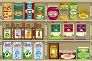 卡通橱窗商店02—矢量素材