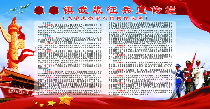 原康镇武装征兵宣传栏01psd模版下载