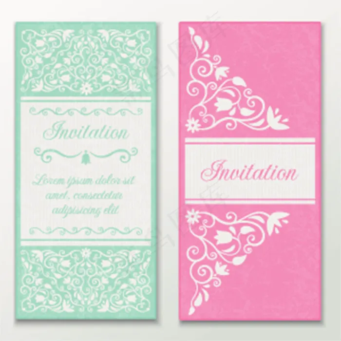 植物花纹背景婚礼卡片矢量素材eps,ai矢量模版下载