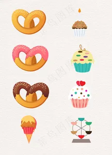 甜甜圈面包点心设计