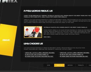 高端黑网页flash网站模板