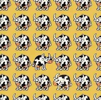 可爱奶牛背景图案素材