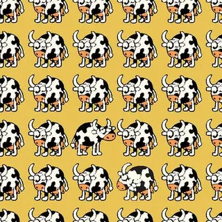 可爱奶牛背景图案素材