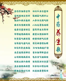 中医养生歌图片
