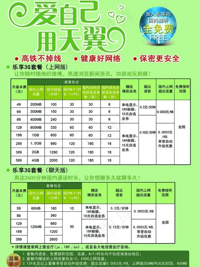 电信单页图片psd模版下载