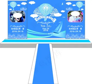 海蓝婚礼背景