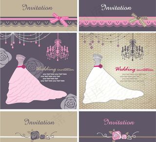 欧式婚纱婚礼卡片图片