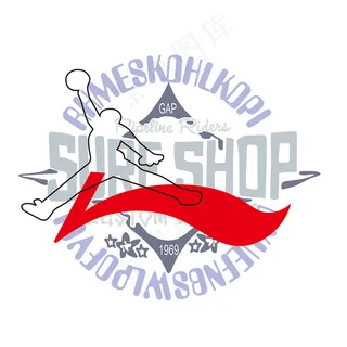 印花矢量图 徽章标记 休闲 运动品...