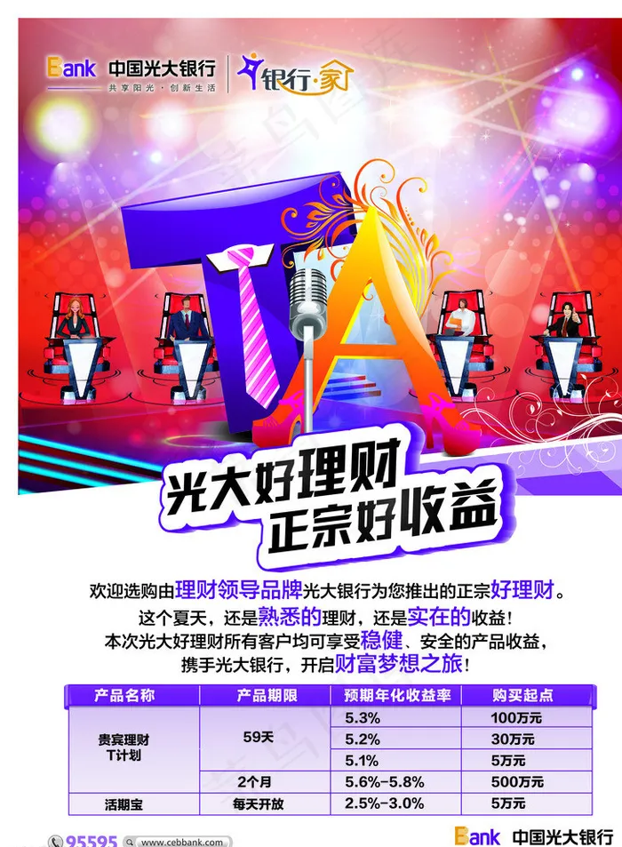 中国光大银行理财收益图片(2551X3437(DPI:300))psd模版下载