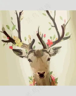 麋鹿插画 麋鹿插画
