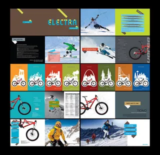 自行车宣传画册设计矢量素材