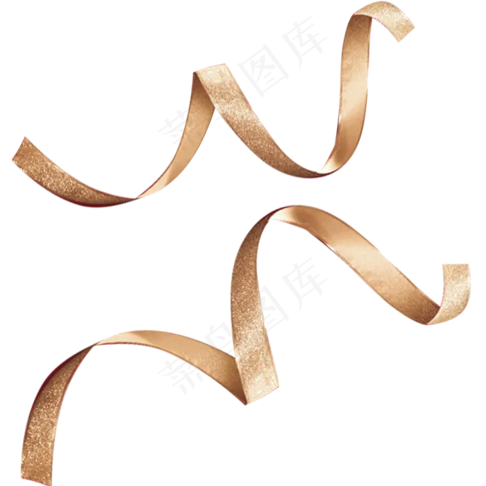 金色的丝带,免抠元素(800*800px 72 dpi )