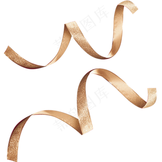 金色的丝带,免抠元素