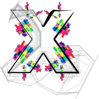 插图插画矢量字体的字母X