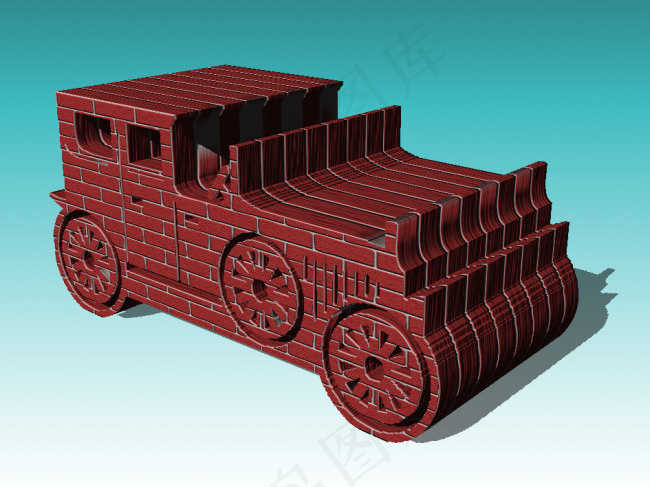 3D立体老爷车psd模版下载