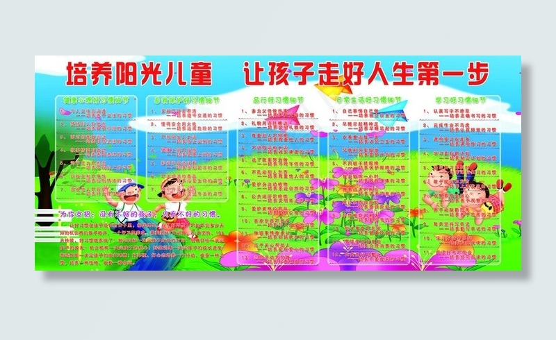 培养孩子好习惯图片(7559X3780(DPI:80))psd模版下载