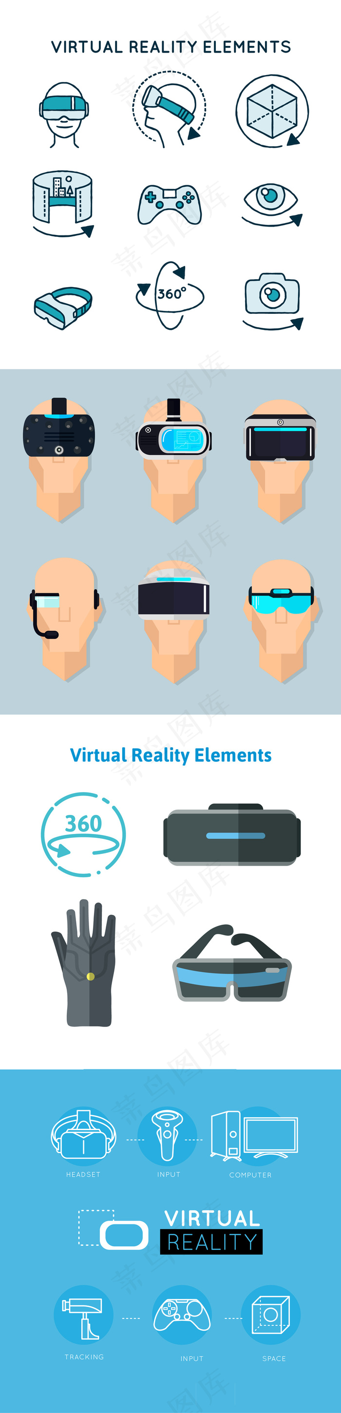 科技vr智能穿戴设计图标素材eps,ai矢量模版下载