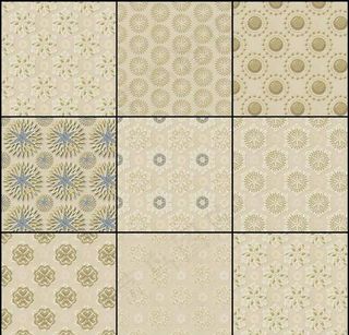 8款创意的金色花朵背景PS图案