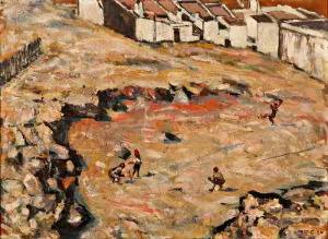 油画 山村图片