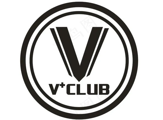 V club酒吧logo设计稿cdr矢量模版下载