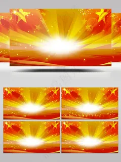 五星红旗飘扬烟火盛放晚会演绎党政视频