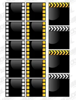水晶风格的电影胶片矢量素材