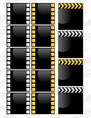 水晶风格的电影胶片矢量素材