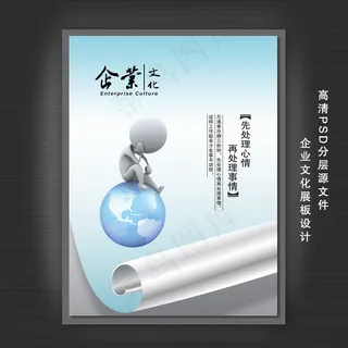 企业文化展板PSD模板下载