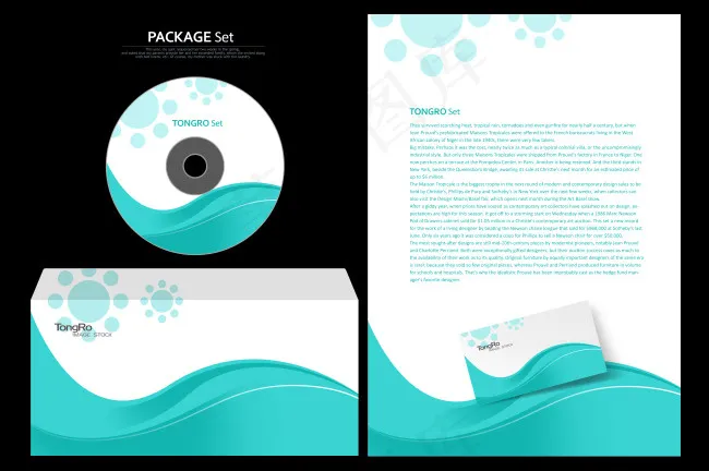 青色线条企业VIpsd模版下载