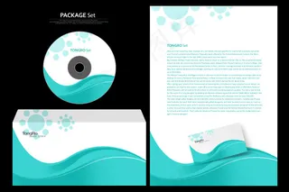 青色线条企业VI