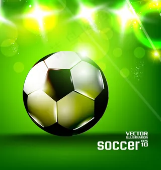 矢量素材足球光晕宣传图片
