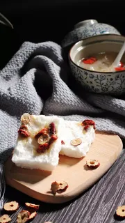 红枣白糕高清摄影图片 红枣白糕高清摄影图片