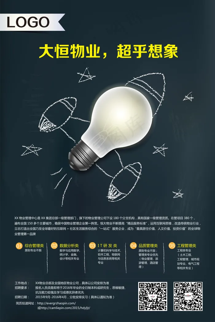 科技未来创意公司诚聘招聘海报宣传单...ai矢量模版下载