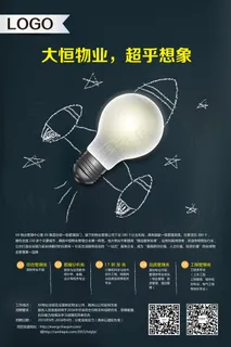 科技未来创意公司诚聘招聘海报宣传单...