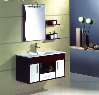 卫浴样板间 浴室柜图片